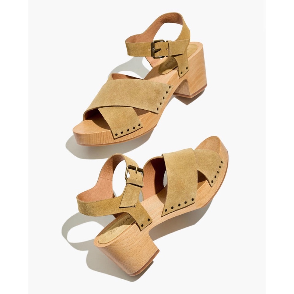 MADEWELL Johanna Crisscross Clog Sandal in Suede